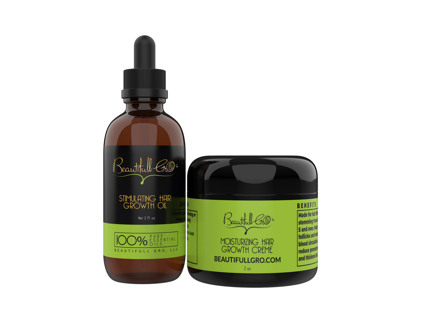 Double My Hair Growth Set w/ Chebe Powder – 2 oz Oil & Creme