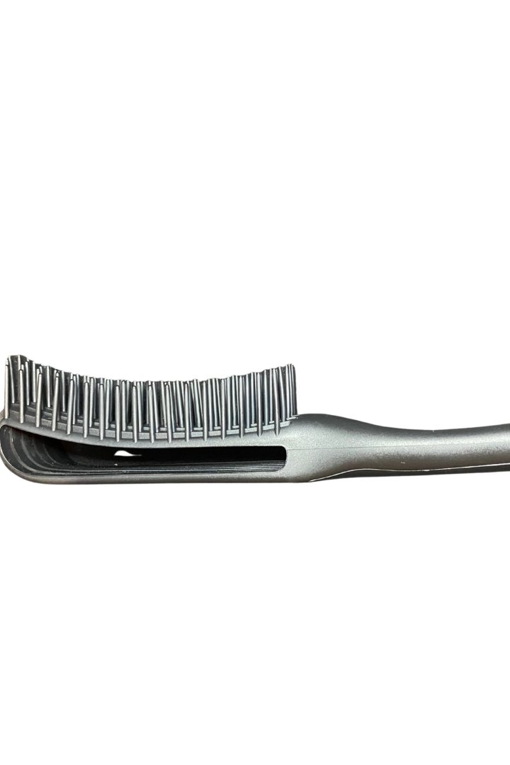 Metal brush with bristle head on a white background