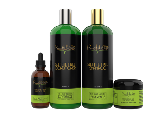 Rejuvenating Shampoo & Conditioner Set w/ 4 oz  Growth Oil & Crème